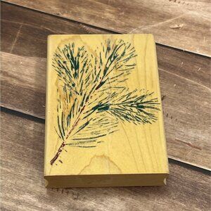 2003 HERO ARTS H2887 REAL PINE TREE WOOD MOUNTED RUBBER STAMP PINE NEEDLE